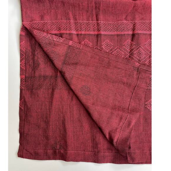 Nordstrom Linen Midi Skirt Size Large 32'' Waist Woven Boho Summer - Picture 5 of 10